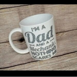 Mechanic dad skull coffee mug